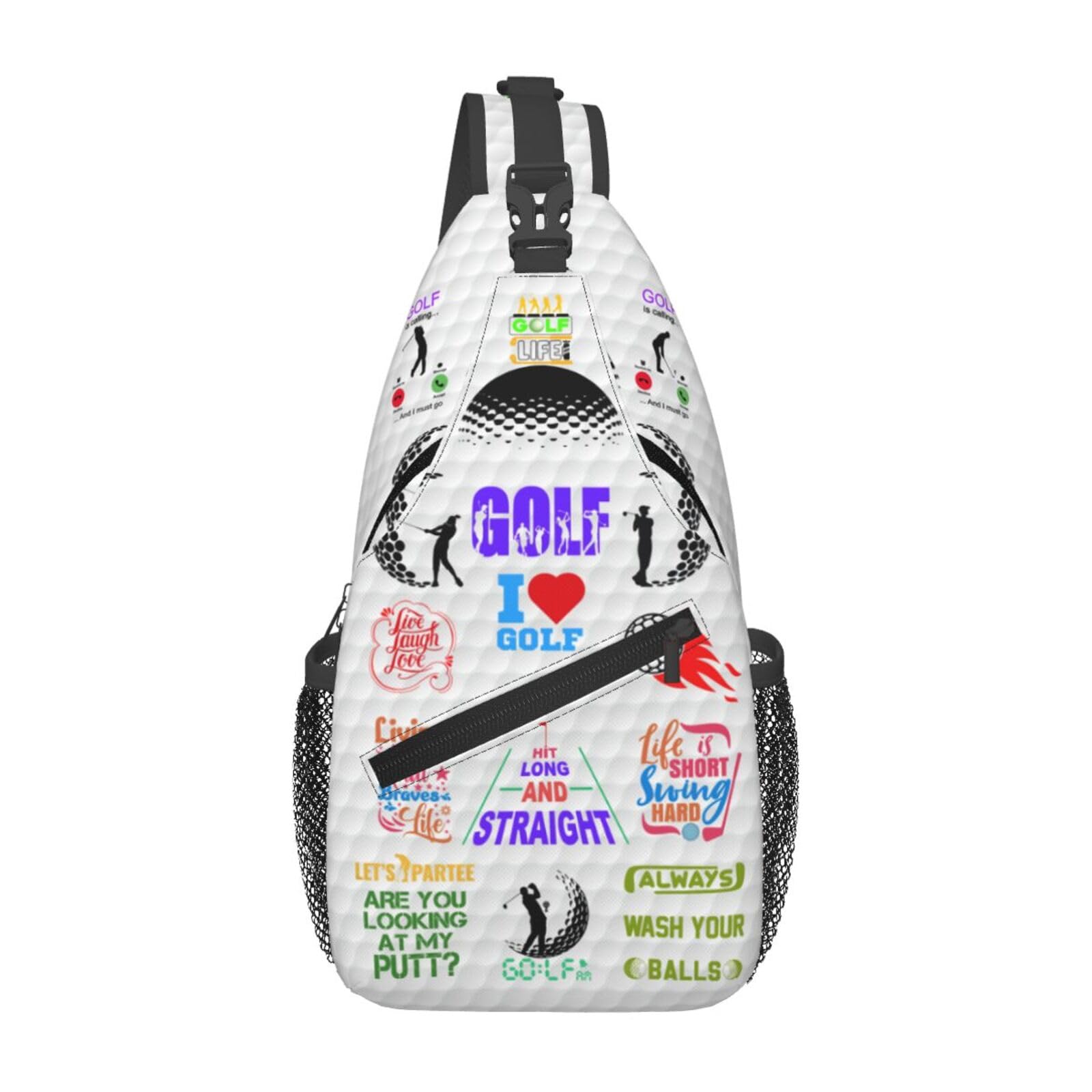 Xtmunole Golf Sling Backpack Sling Bag Crossbody Shoulder Bag Sport Purse Golf Chest Bag For Men Women