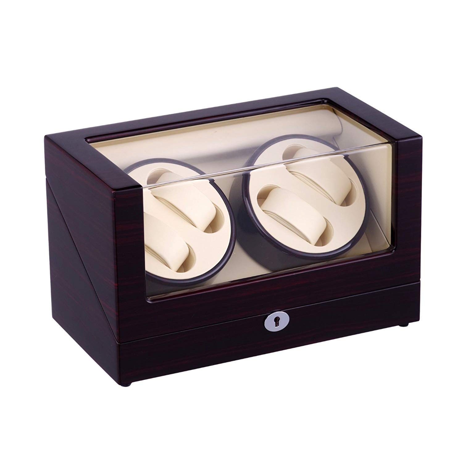 Caja de bobinadora automática de madera con posiciones para cuidar relojes en el hogar 8