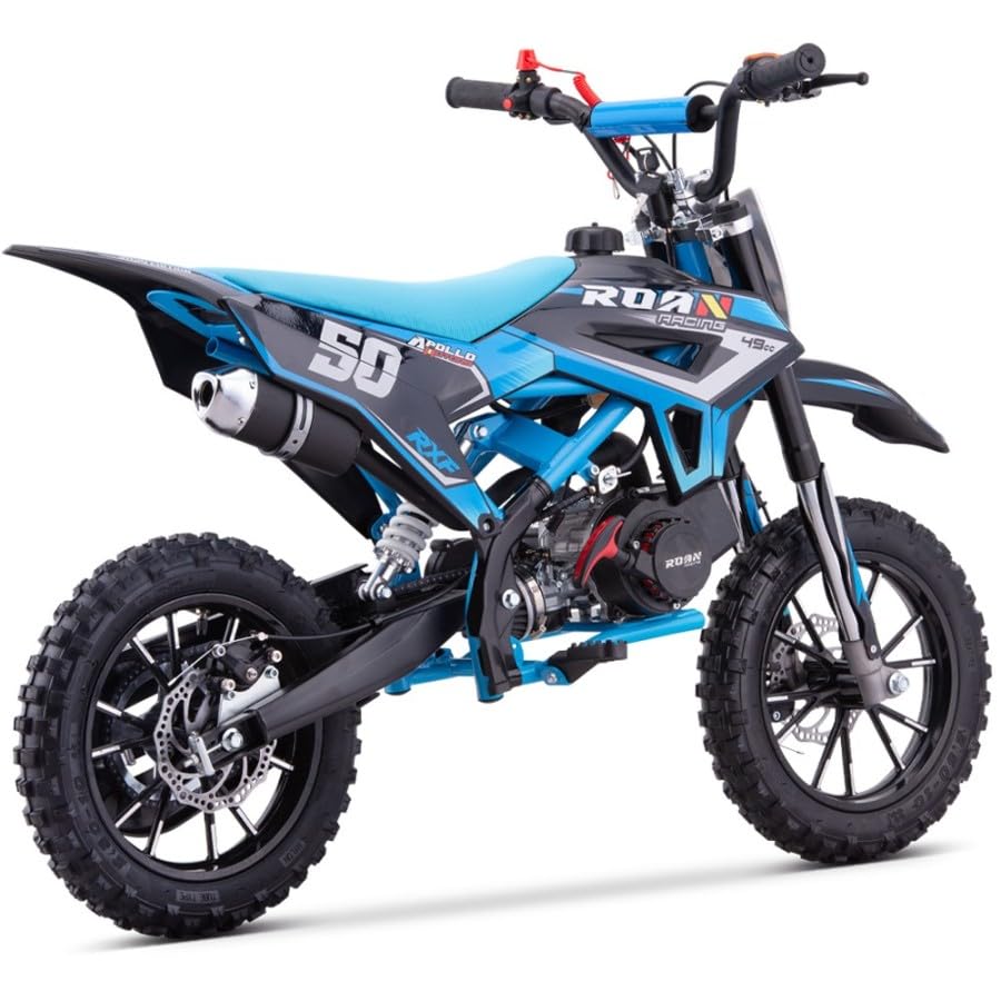 Mini Moto Cross ROAN-RXF 49CC (4.5CV), Azul, NIÑOS DE 5 A 10 AÑOS
