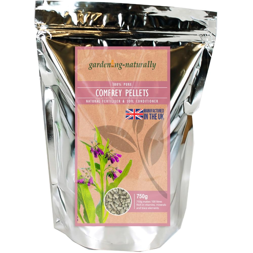 100% Pure Comfrey Pellets Natural Fertiliser Plant Feed and Soil Conditoner for Healthy Crops (750g)