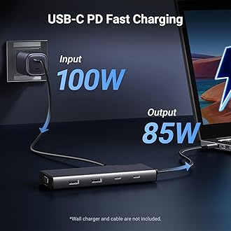 UGREEN 8 in 1 USB C 4K Docking Station Dual Monitor, Triple Display USB C Hub with 2 HDMI, VGA, 2 USB A&C 3.2 Ports, 100W PD, Compatible for MacBook, Dell, HP, Lenovo, Surface etc