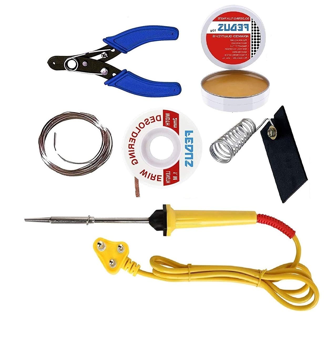 FEDUS soldering iron kit set|soldering iron(25W) soldering wire, soldering stand, Wire Stripper Cutter,soldering paste, desoldering wick wire (B083HY4H9G) Amazon Price History, Amazon Price Tracker