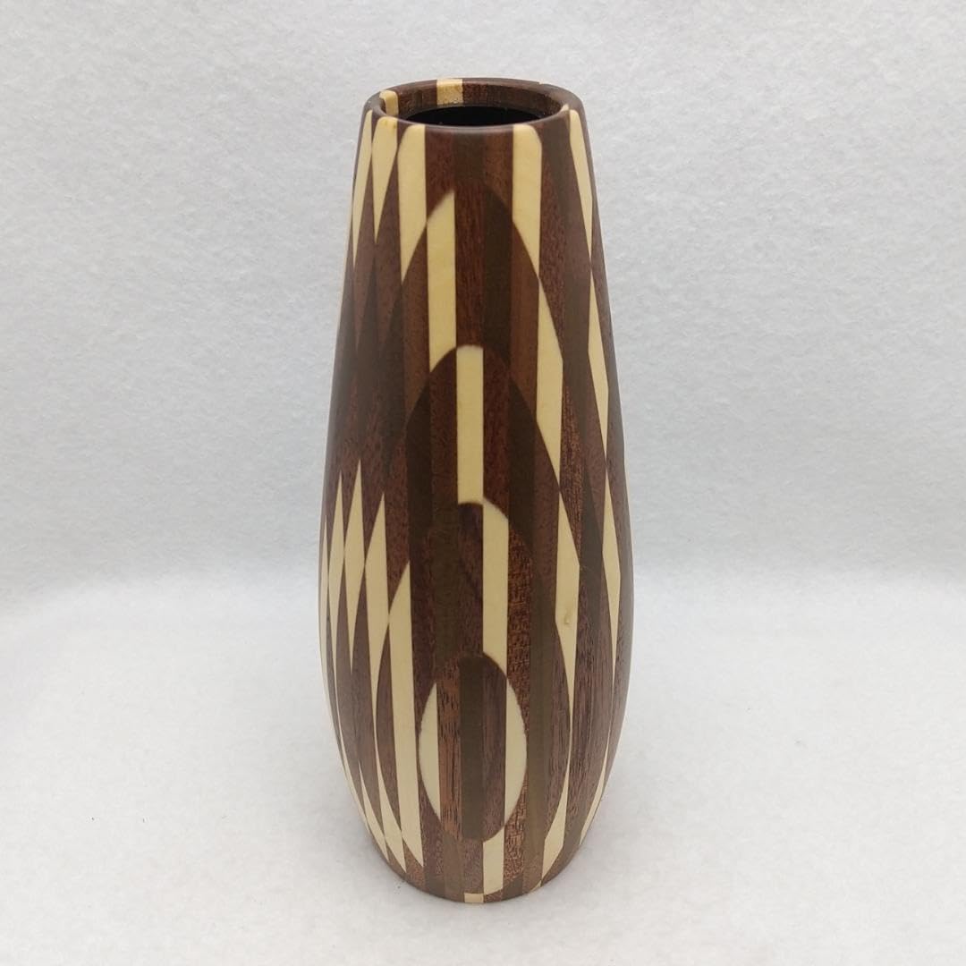 Amazon.co.jp: 箱根 寄木細工 花瓶 一輪挿し 無垢 木工芸 : ホーム  