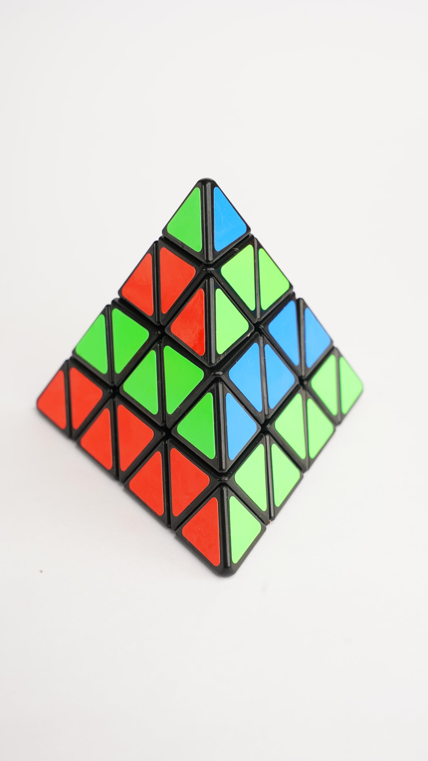 aCADZO 4x4 Pyraminx Speed Cube Triangle 3D Puzzle Cube Puzzle Toy for All Ages, Multicolor for Kids and Adults