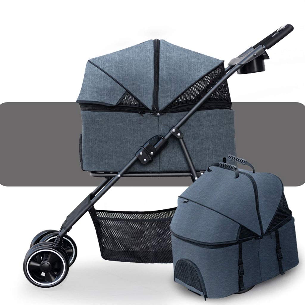 GXDHOME Dog Trolley SeparatedStroller for Dogs, Cats and More Medium Pet, Large Dog Stroller 50kg with Cup Holder, Upgraded Pet Stroller Pushchair with EVA Solid Tire 5757F7N9D