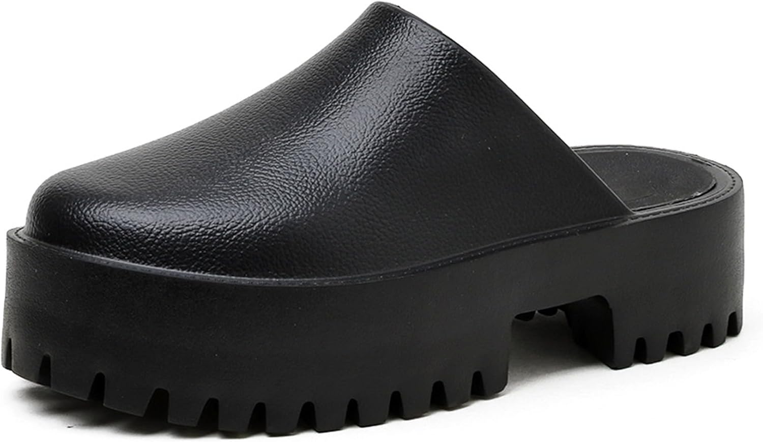 Women's Summer Thick Sole Mid-heeled Flat Luxury Closed Toe Slippers – Stylish & Comfortable Footwear for Warm Weather