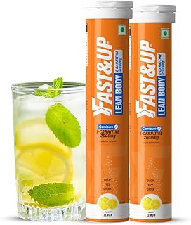 Fast&Up L-Carnitine 2000mg Effervescent Tablets | Premium Carnipure® Carnitine Supplement | Helps Convert Fat into Energy,... Price In India