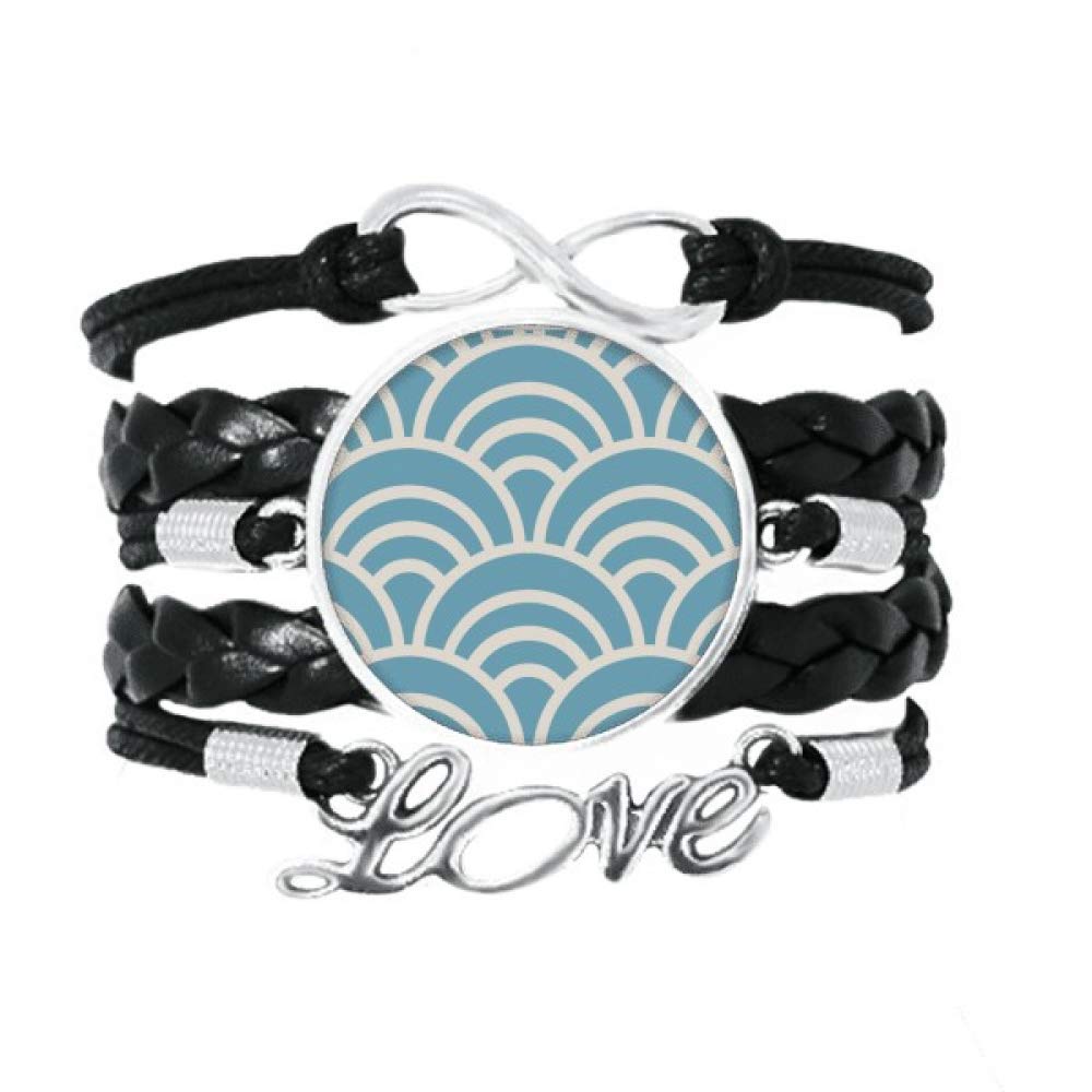 Ensemble vague japonais d'edo bracelet amour bijoux cuir DIYthinker - 4