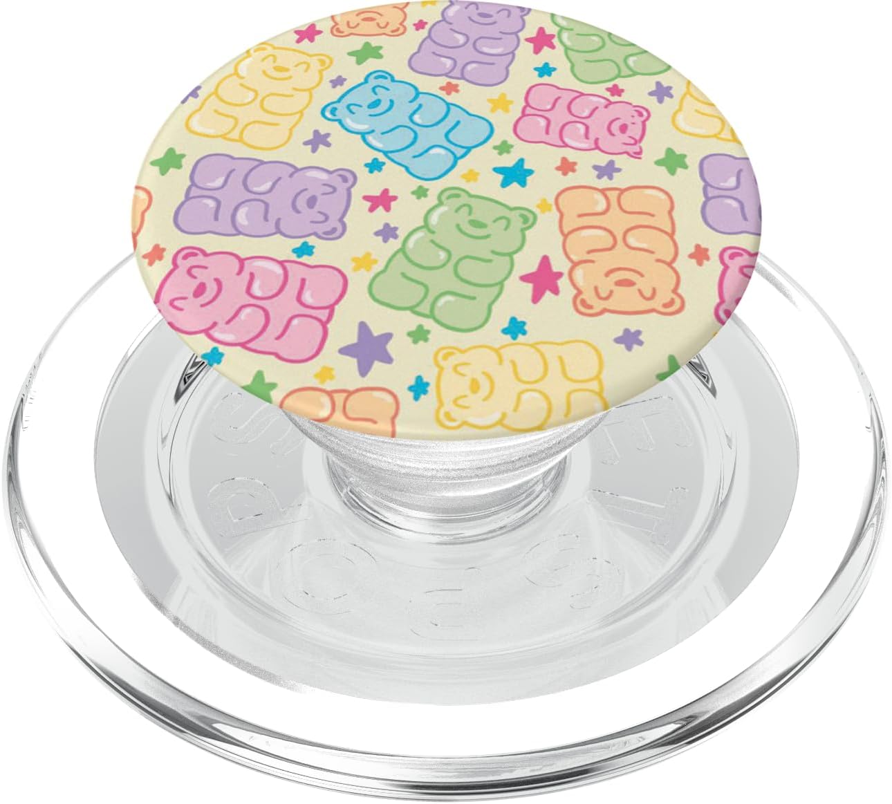 Pastel Bear Star Illustration Print PopSockets PopGrip for MagSafe