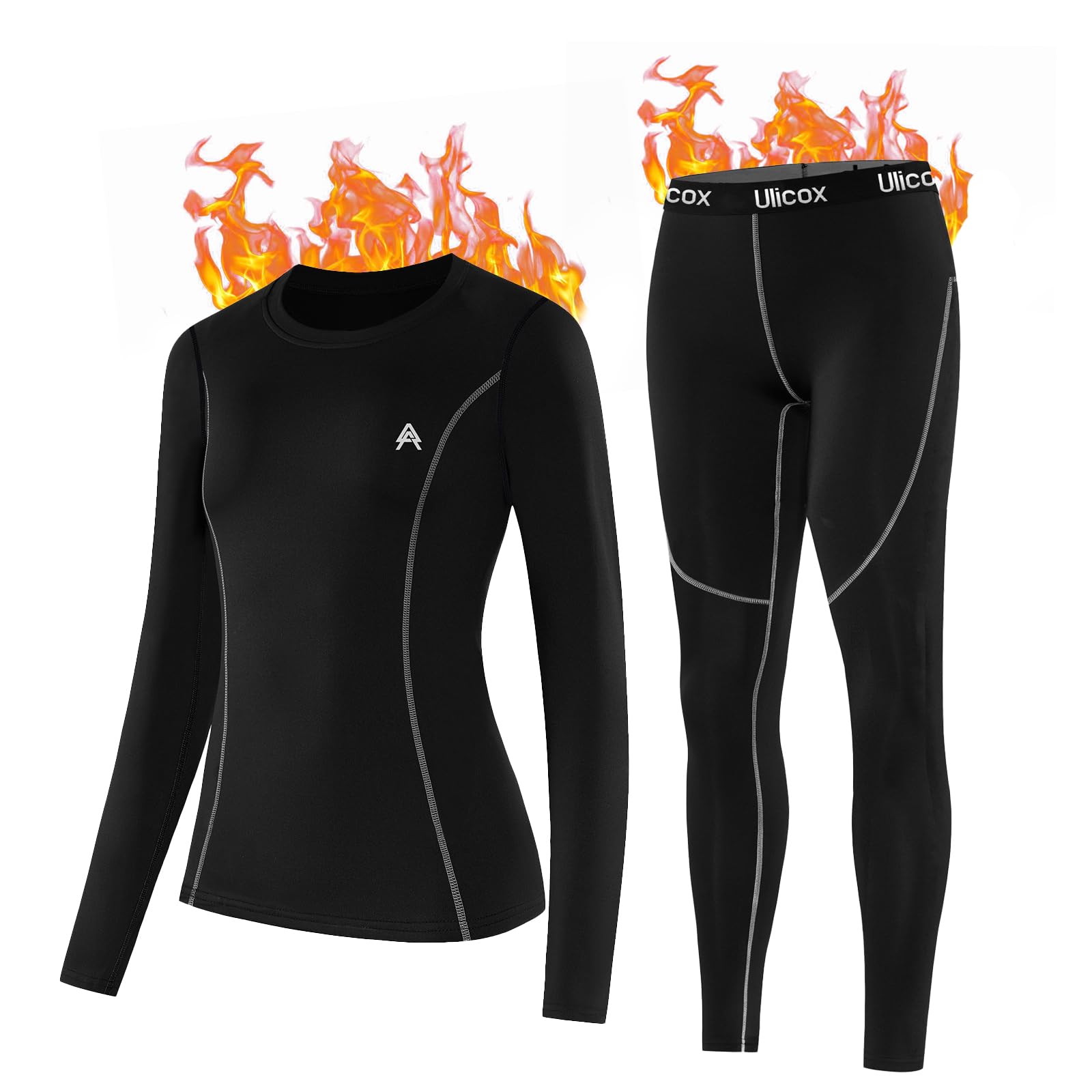 Conjunto Térmico Mujer Ropa Interior Termica Transpirable Funcional Pantalones Interiores Termicos para Running Esquí Montaña Ciclismo Fitness