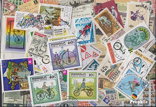 Prophila Collection Motive 50 verschiedene Fahrräder Marken (Briefmarken für Sammler) Fahrräder