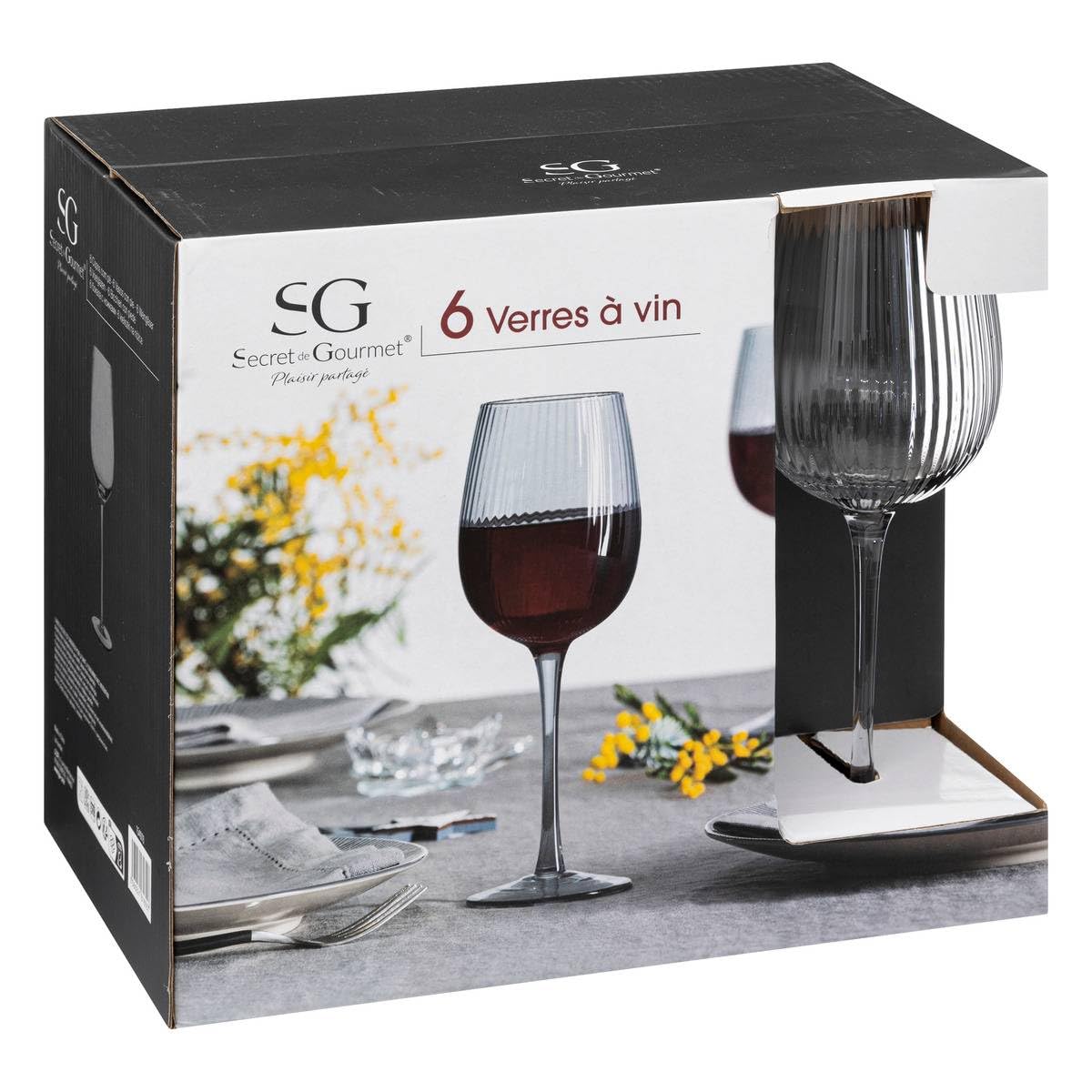 Secret de Gourmet - Lote de 6 copas de vino "midnight" 38cl