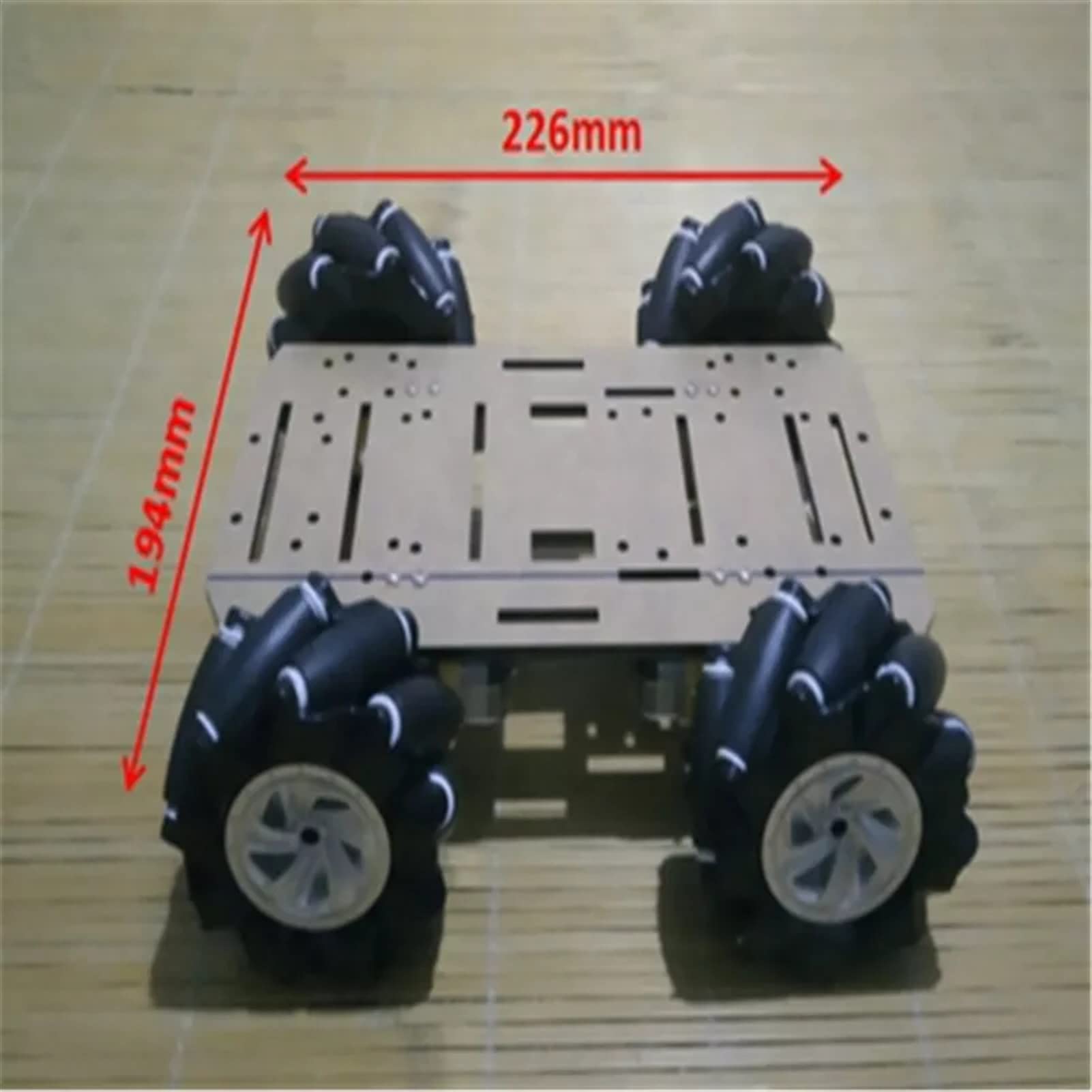 Kit de chasis del automóvil del robot omni-direccional de la rueda del mecanum con 4pcs Tt Ajuste del motor for Arduino Raspberry Pi Bricolaje Piezas de juguete Rueda Mecanum ( Size : A single layer )