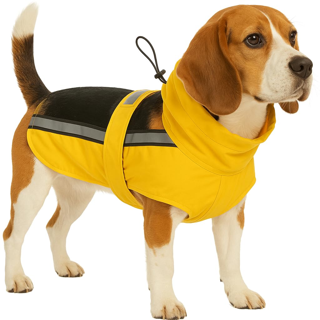 Chubasquero Flamingo Ciro Amarillo 45CM impermeable transpirable para perros medianos