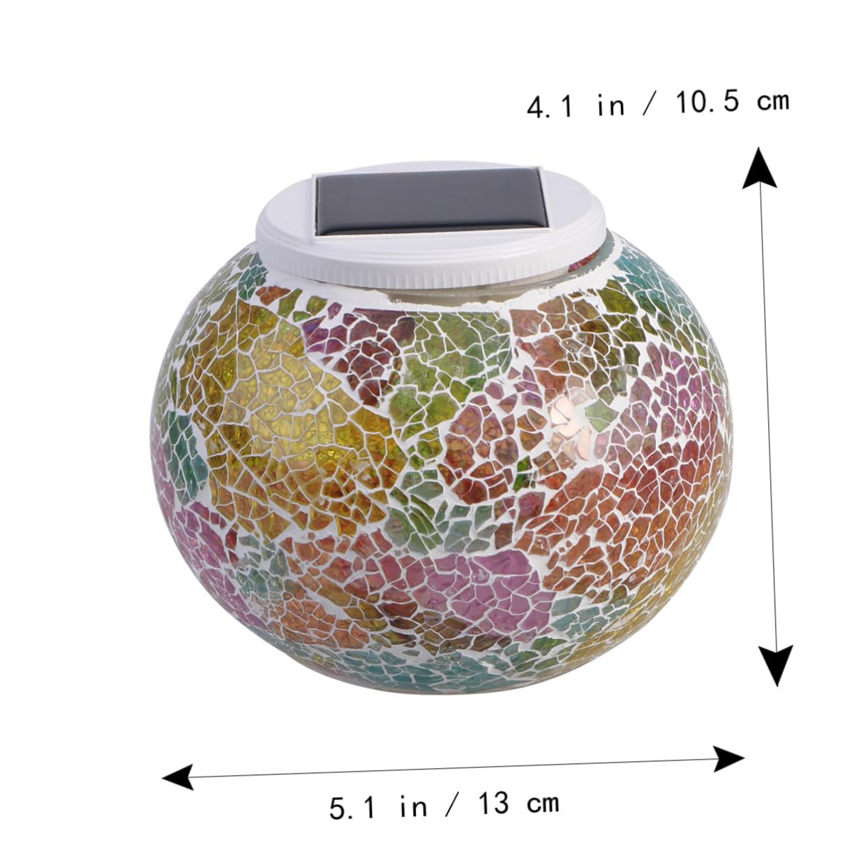 jojofuny Lampada Solare da Giardino a Sfera in Vetro Led, 2 Modalità (colore Singolo e Cambio Colore), Automatica Accensione Notturna, per Patio e Casa