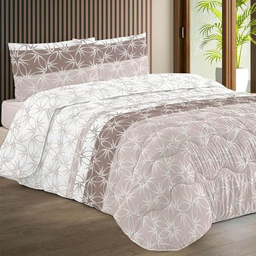 Rufino Díaz Edredón Invierno 450 gr Estampado Huelva (Beige 18-105 cm) - Otoño/Invierno - Suave y cálido para tu Descanso