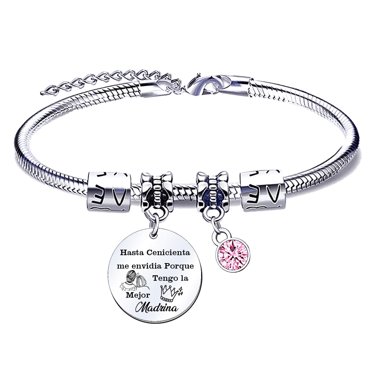 QTQTLP Pulsera Madrina Regalo Madrina Pulsera Madre Mujer Pulsera Regalo de Cumpleaños para Madrina pulsera madrina bautizo Regalo del Día de la Madre