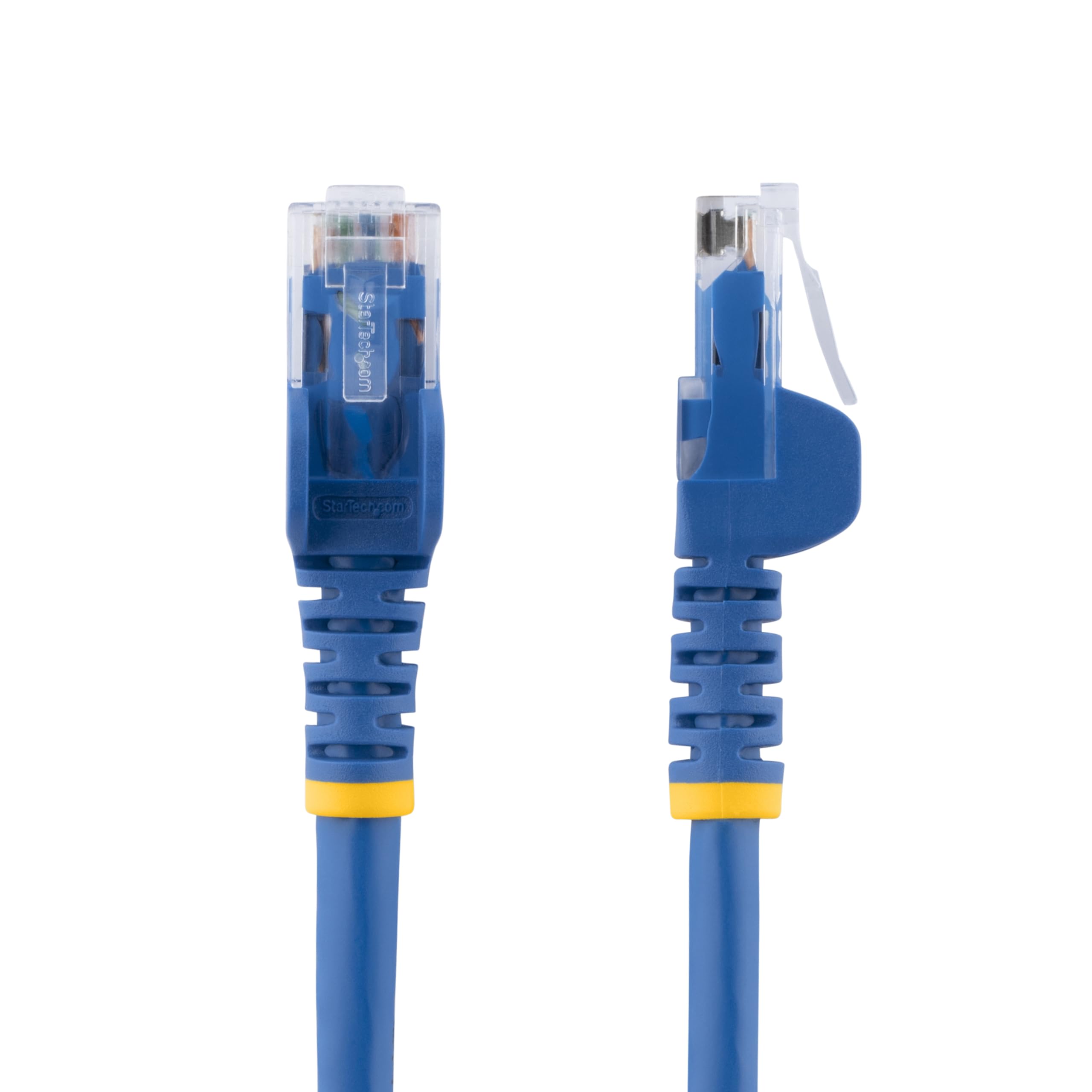 N6PATCH15BL10PK Lot de 10 câbles de raccordement CAT6 Bleus de 4,6 m – Connecteurs RJ45 sans accroc – Fil de cuivre 24 AWG – Ethernet