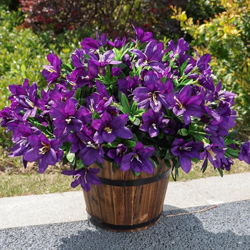 INSPRING Faux Azalea Flowers 3 Bundles Outdoor UV-Resistant