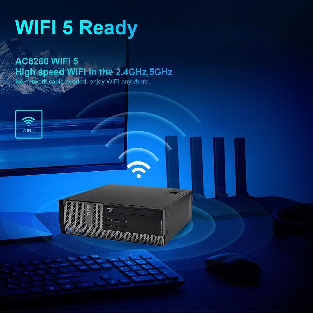 Dell OptiPlex 9020 Refurbished Desktop Computers Small Form Factor PC,i7 4770 32GB Ram,1TB NVMe M.2 SSD,128GB SSD,AC8260 Built-in WiFi,HDMI,Dual Monitor Support,Only by Titan ITAD(Renewed)