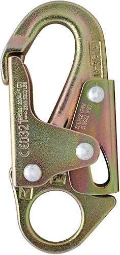 Miniatura 6 de Fusion Climb Cordón ajustable con cremallera de seguridad para caídas de 2 pies 24 x 1.75 pulgadas con ganchos de acero de 23 kN, color negro