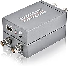 SDI to HDMI Converter Adapter with SDI Loop Out 1080p SDI Video Audio Converter BNC to HDMI for SDI Camera Monitor Projector