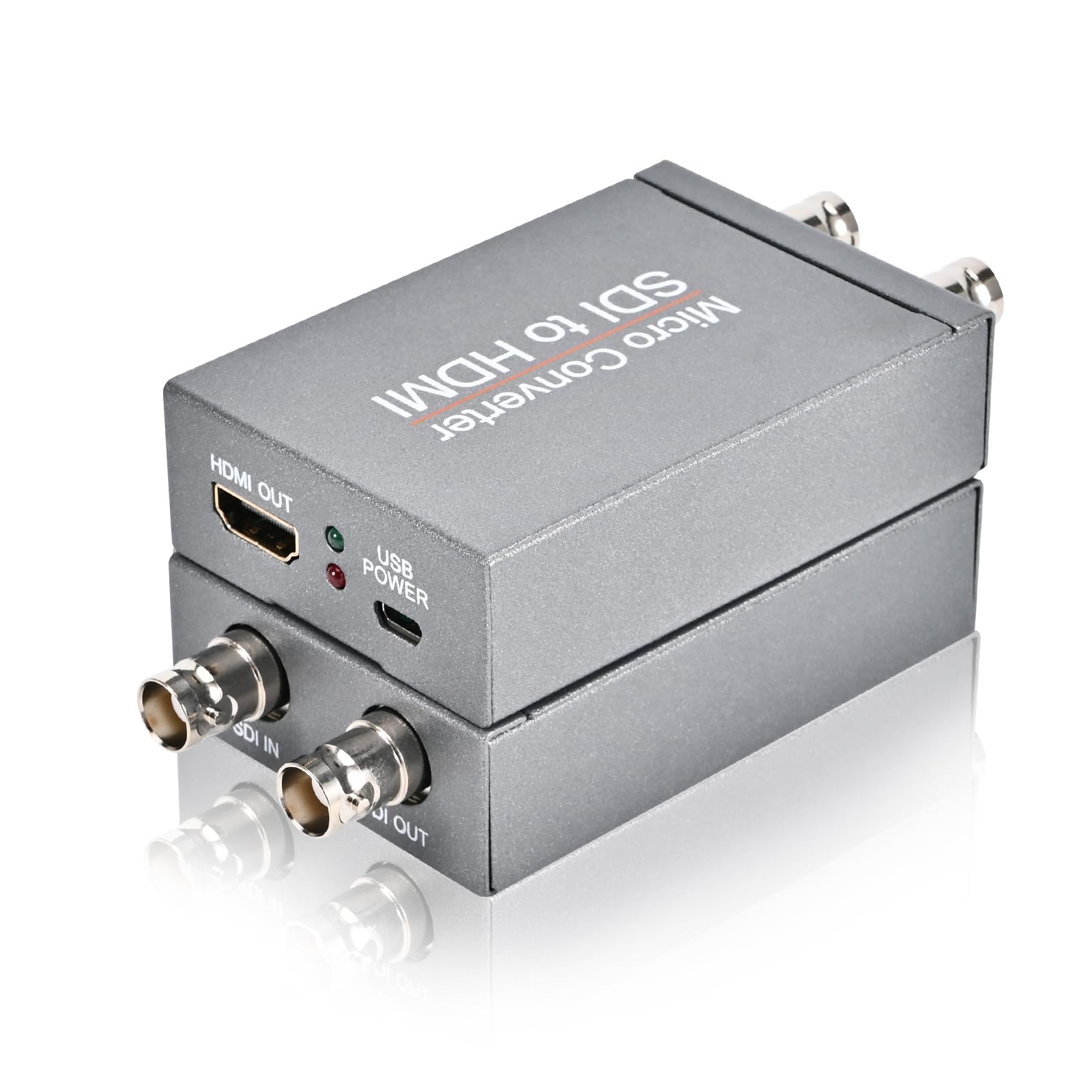 KLEAWARTE SDI to HDMI Converter Adapter with SDI Loop Out 1080p SDI Video Audio Converter BNC to HDMI for SDI Camera Monitor Projector