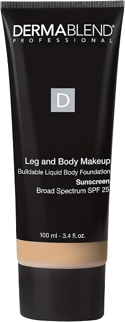 Dermablend Jambe & Maquillage de la fondation du corps, Pour les jambes, les veines, les marques stretch, Fondation du corps liquide constructible, 100mL