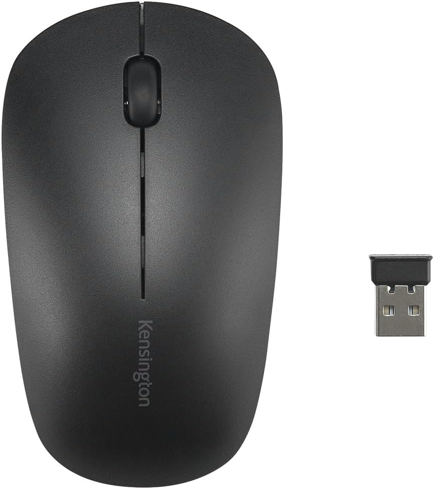 Kensington KM150 EQ QWERTZ Wireless Desktop Kit compatible with Windows & MacOS, full-size keyboard and Quiet-Click mouse, made from 63% recycled material (K75562DE)
