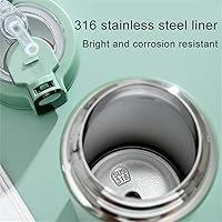 Vista 6 de ZHUHW - Termo inteligente con pantalla LED digital de temperatura, 14.2 fl oz, acero inoxidable 316 termo