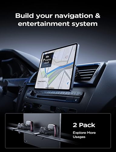 Miniatura 38 de LISEN Paquete de 2 soportes magnéticos para teléfono para tu automóvil, 6 imanes militares, soporte para teléfono celular, soporte de ventilación