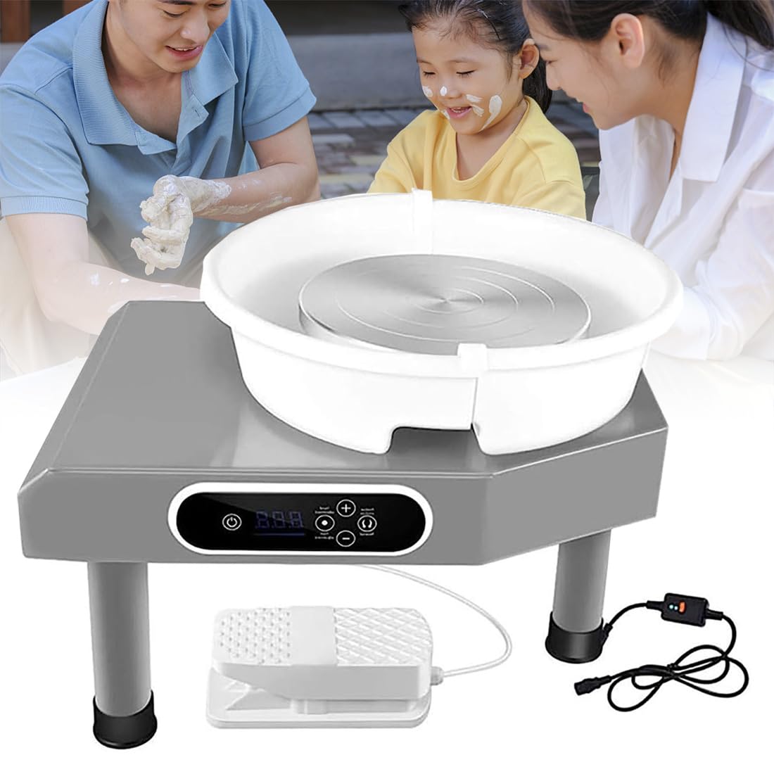 Amazon.co.jp: 電動ろくろ、初心者DIY用フットペダルとLCDタッチ