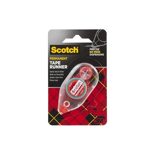 Scotch Double Sided Tape Runner, 1-Pack, 0.27 in x 26 ft., Perfect for Holiday Crafts, Gifts, and More