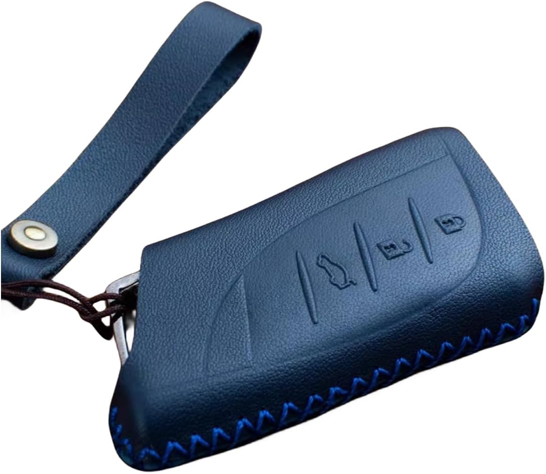 Genuine Leather Car Remote Key Fob Case Cover Keychain for Lexus UX200 LS500 LS500H LC500 LC500h ES300h ES350 ES is UX LS LC NX RX LX RC UX (Black / Red/ Blue / Green / Brown) (Red)