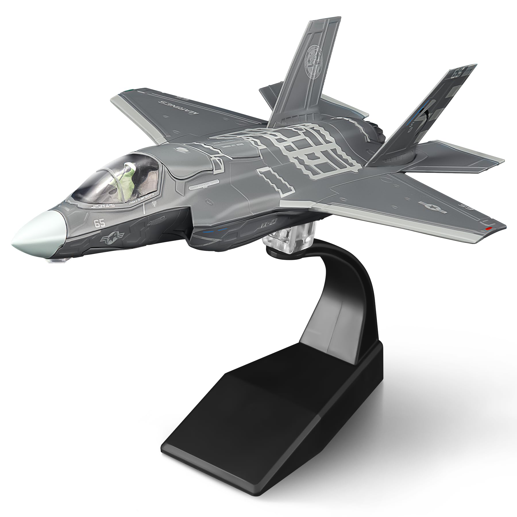HANGOU 1/72 F-35B Lightning II (Flight Mode) Alloy Die-Cast Military Aircraft Model for Collecting and Displaying