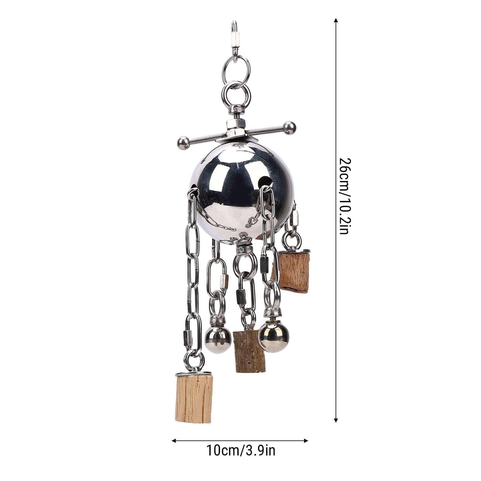 Jouet D'ara de Cloche d'acier Inoxydable Durable pour Le Type D'article de Stimulation Mentale de Perroquet Jouet D'oiseau de Cloche Suspendu