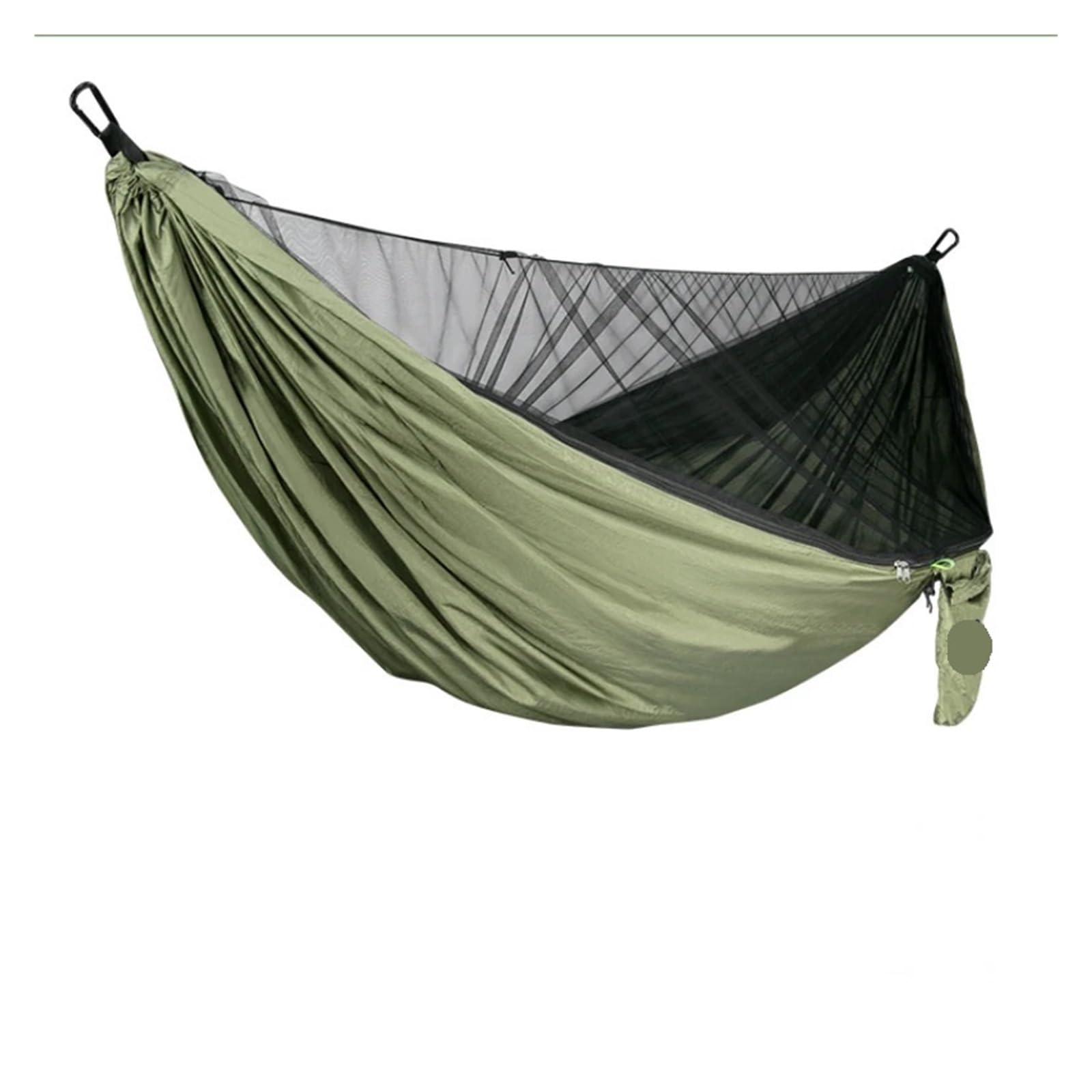 Hamak, Przenośny Hamak Turystyczny Z Moskitierą na Kemping/Podwórko | Podróże, Outdoor, Wiszące Łóżko-skok(Army green)