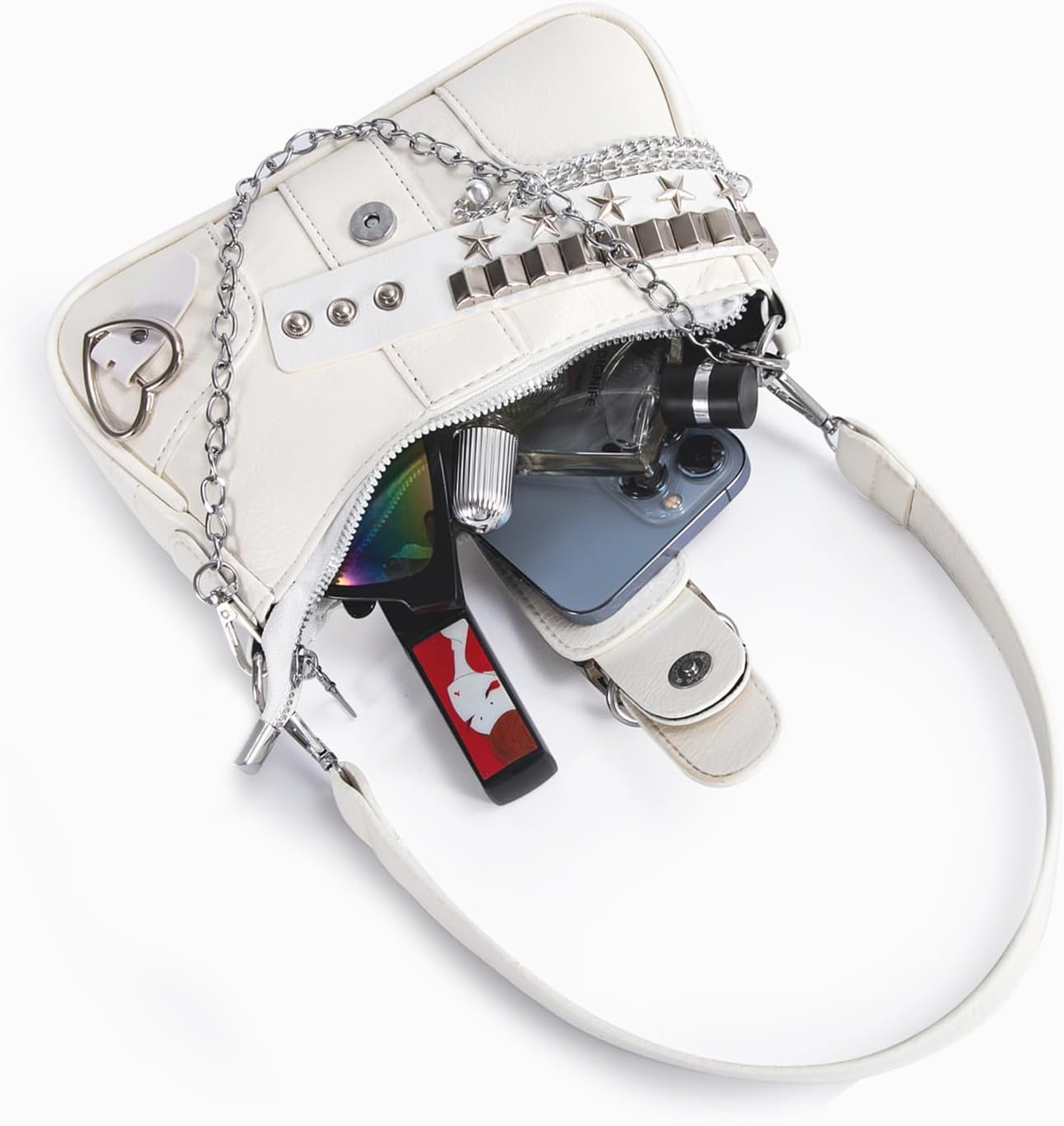 Cute Y2K Purse for Women - Vintage Star Pattern Shoulder Bag, Punk Style Y2K Handbag, Retro Crossbody Bag for Women - Image 4