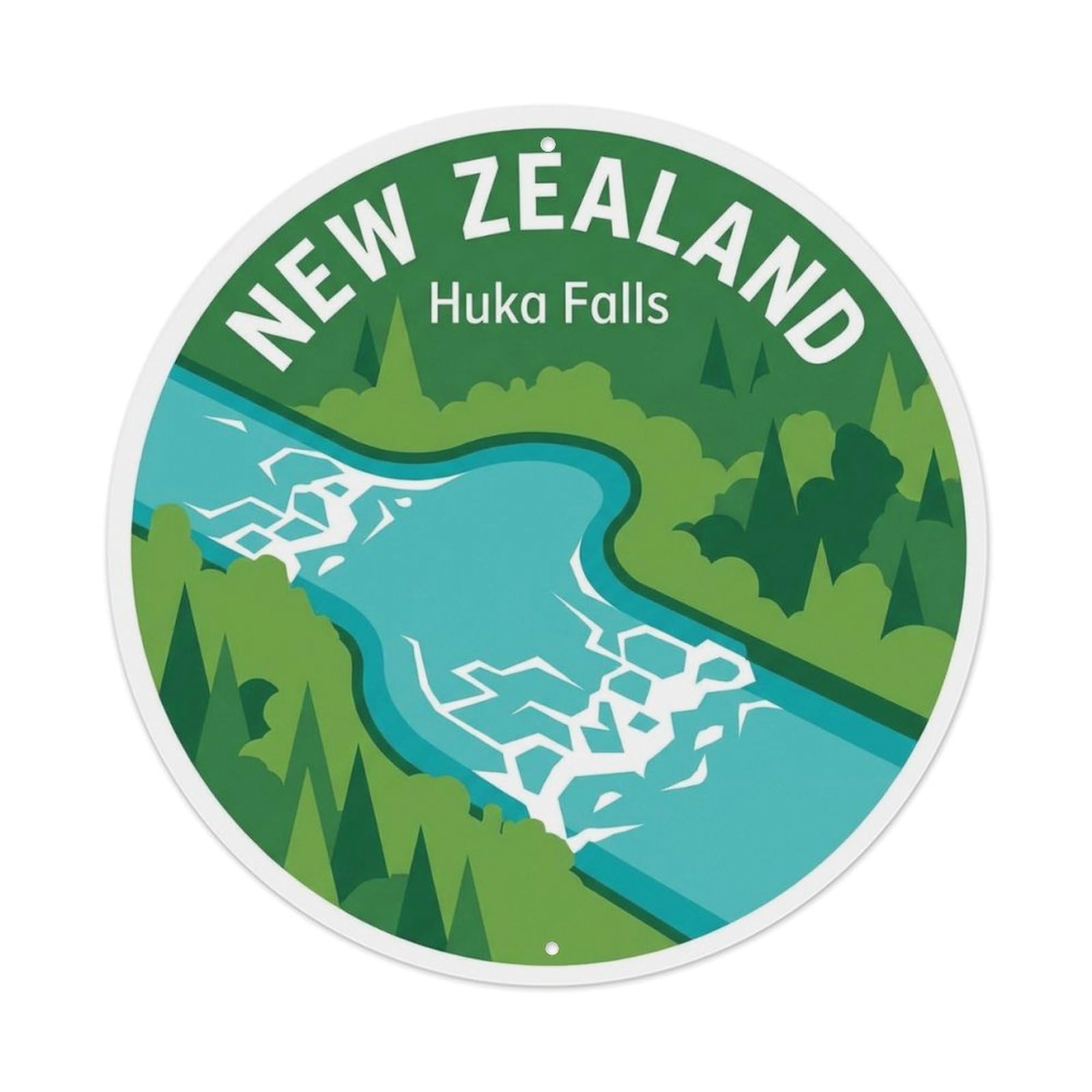 Vintage Travel New Zealand Bliss Vintage Metal Tin Sign Plaque Wall Decor for Cafe, Club Bar, Office, Garden Metal Poster 8x8Inch