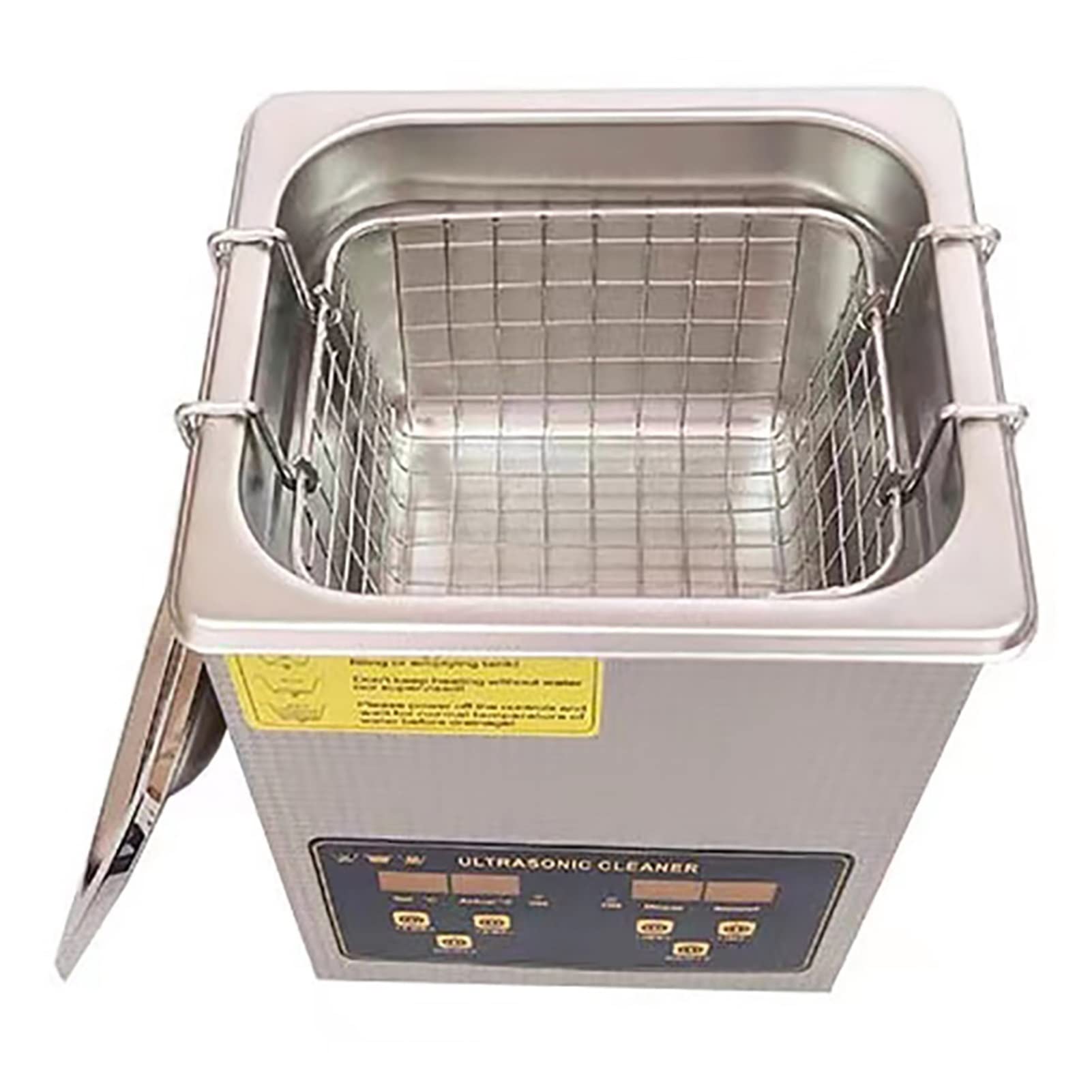 Limpiador ultrasónico Baño limpiador ultrasónico digital con temporizador de calefacción de canasta de limpieza 2L 60W 40kHz para uso diario