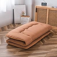 Vista 35 de Colchón futón japonés de piso gris constelación, de piso tatami, portátil, para acampar, para niños, sofá cama plegable enrollable con protector