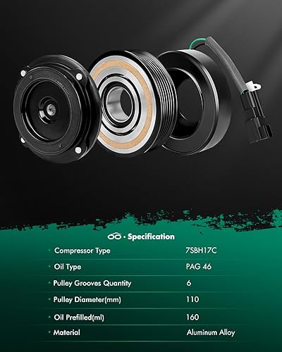 Miniatura 852 de SCITOO CO 4920AC Reemplazo del embrague de CA para H-onda CR-V 2.4L 2007-2014
