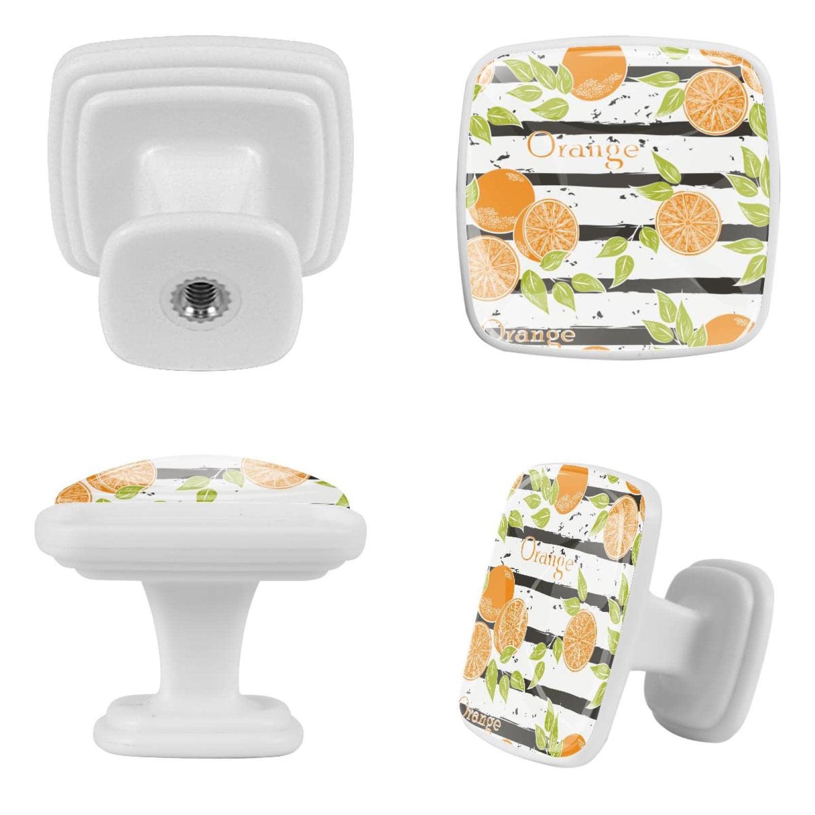 Boutons de tiroir motifs oranges dynamisez le style de vos portes de placard de cuisine