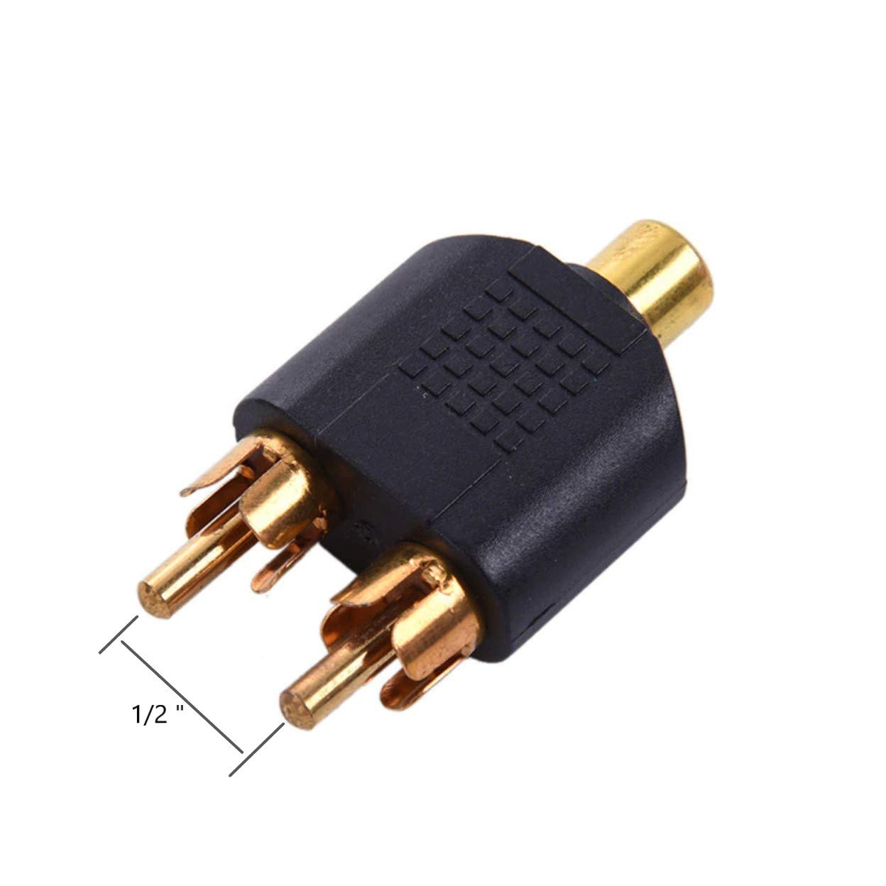 Atmoz Ultra Subwoofer Cable (10 Feet) Double Shielded Oxygen Free Copper Conductors with Gold-Plated Connectors with Split-tip Center pins. RCA Y-Adapter/Splitter Included : Electronics