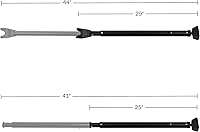 Vista 7 de Stalwart - Barras de seguridad para el hogar 2 en 1, paquete de 2 topes de puerta ajustables, barra de seguridad para puertas y ventanas