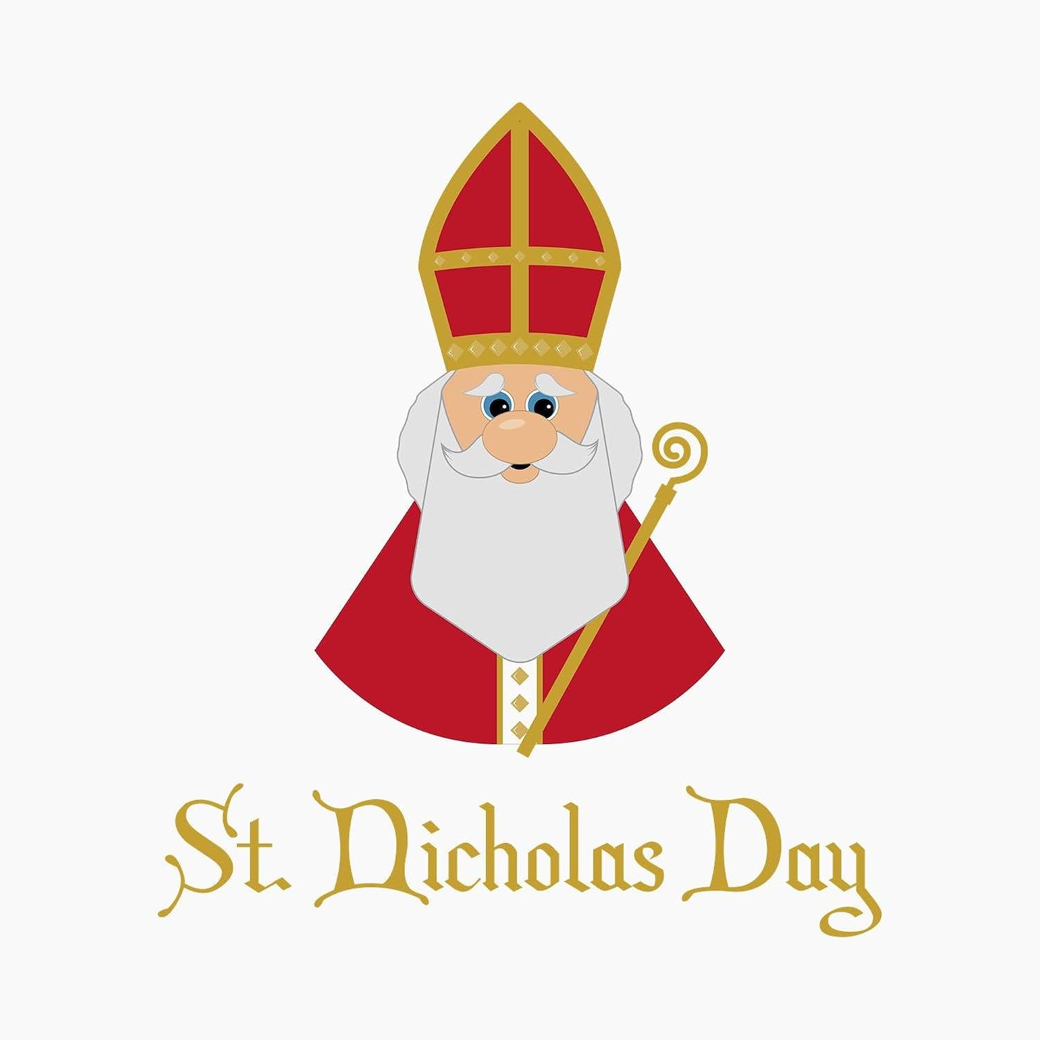 CafePress St Nicholas Day Greeting Cards Folded Greeting Cards (10-pack) Matte