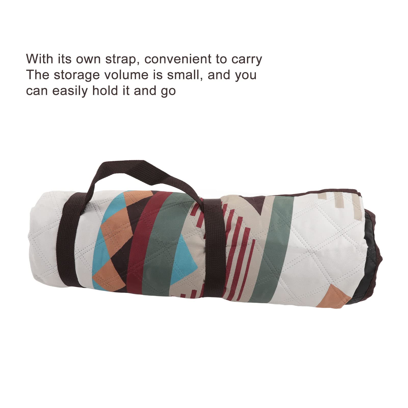 Tapis de Camping Pliable, Tapis Moderne en Tissu Oxford 197 X 197 Cm, Imperméable, Lavable en Machine, Pique-Nique avec Sangle de Transport pour Les Voyages en Plein Air (Type A)