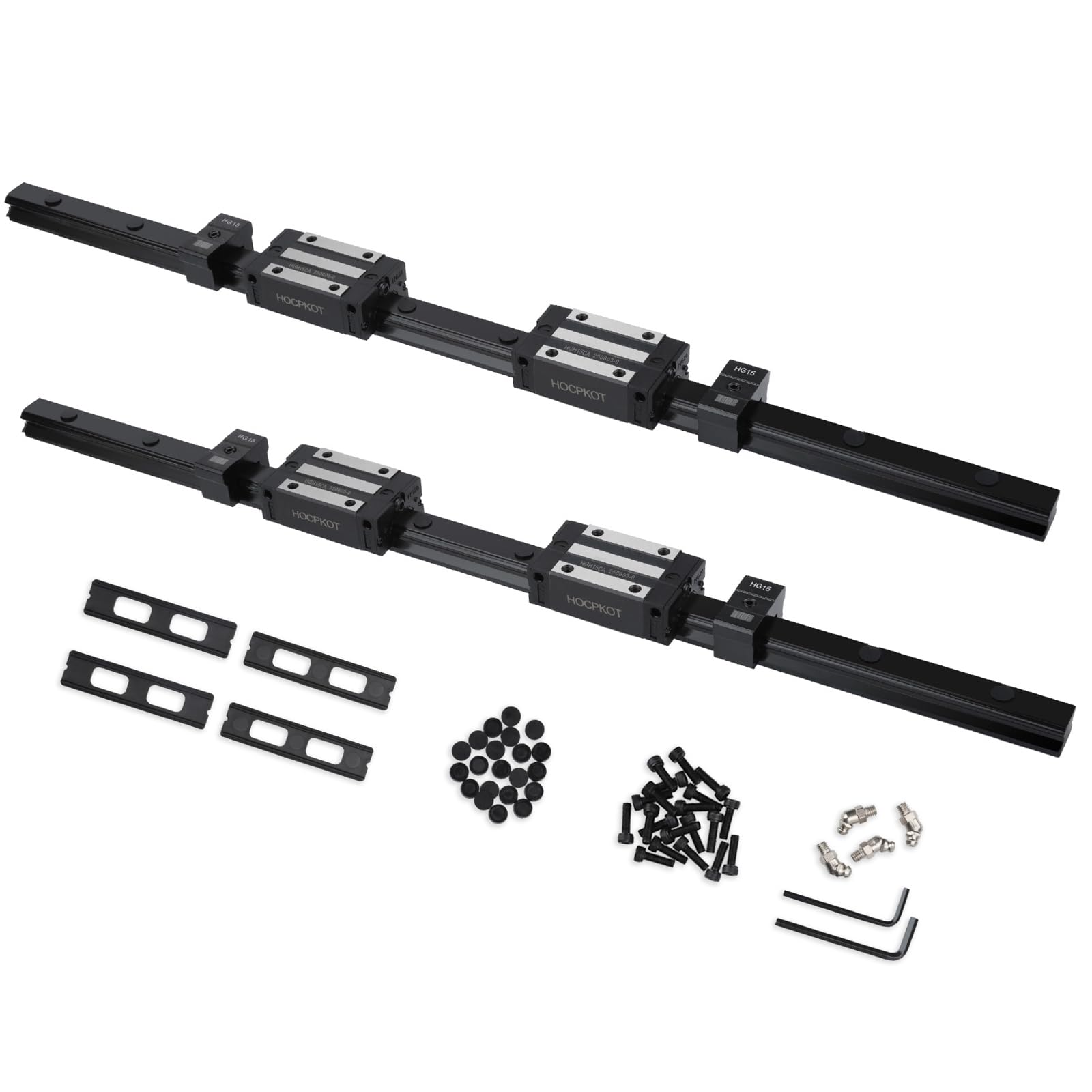 250mm / 9.84 inch HGR20 Linear Guide kit,2pcs 250mm hgr20 Linear Rail with 4pcs HGH20CA Carriage Block and End Stop Block — Amazon image 8