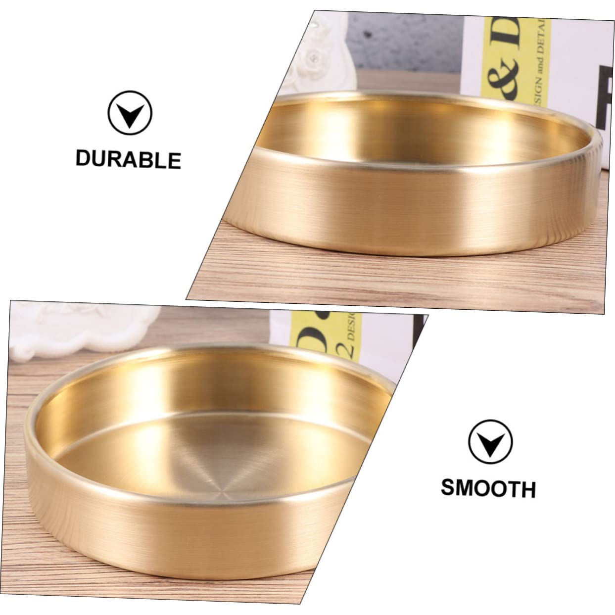 KOMBIUDA 2piezas Almacenamiento Decorativo De Joyas y Artículos Bandeja De Almacenaje De Organizador De Cosméticos y Accesorios Para Encimeras