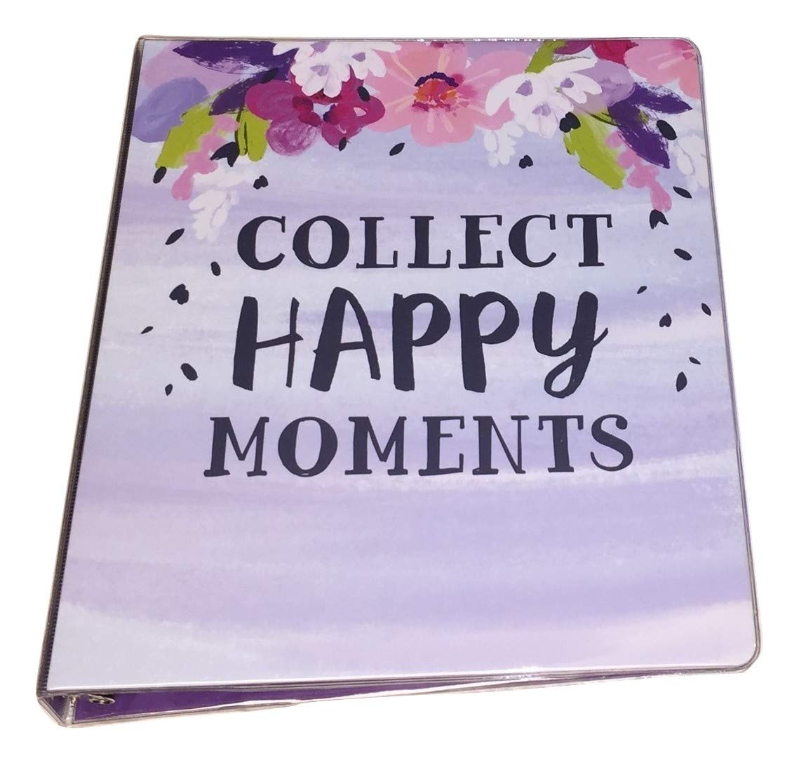 Carolina Pad Studio C The Silver Lining Collection 1 Inch O-Ring Vinyl Binder with Pockets (Collect Happy Moments, 10 Inches x 11.5 Inches)